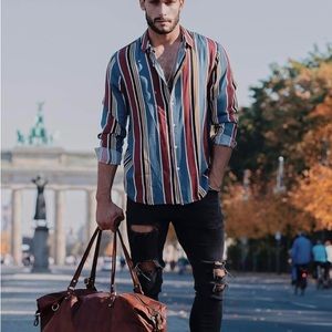 NWT Beautiful Leather Travel Bag with separate shoe compartment by Berliner